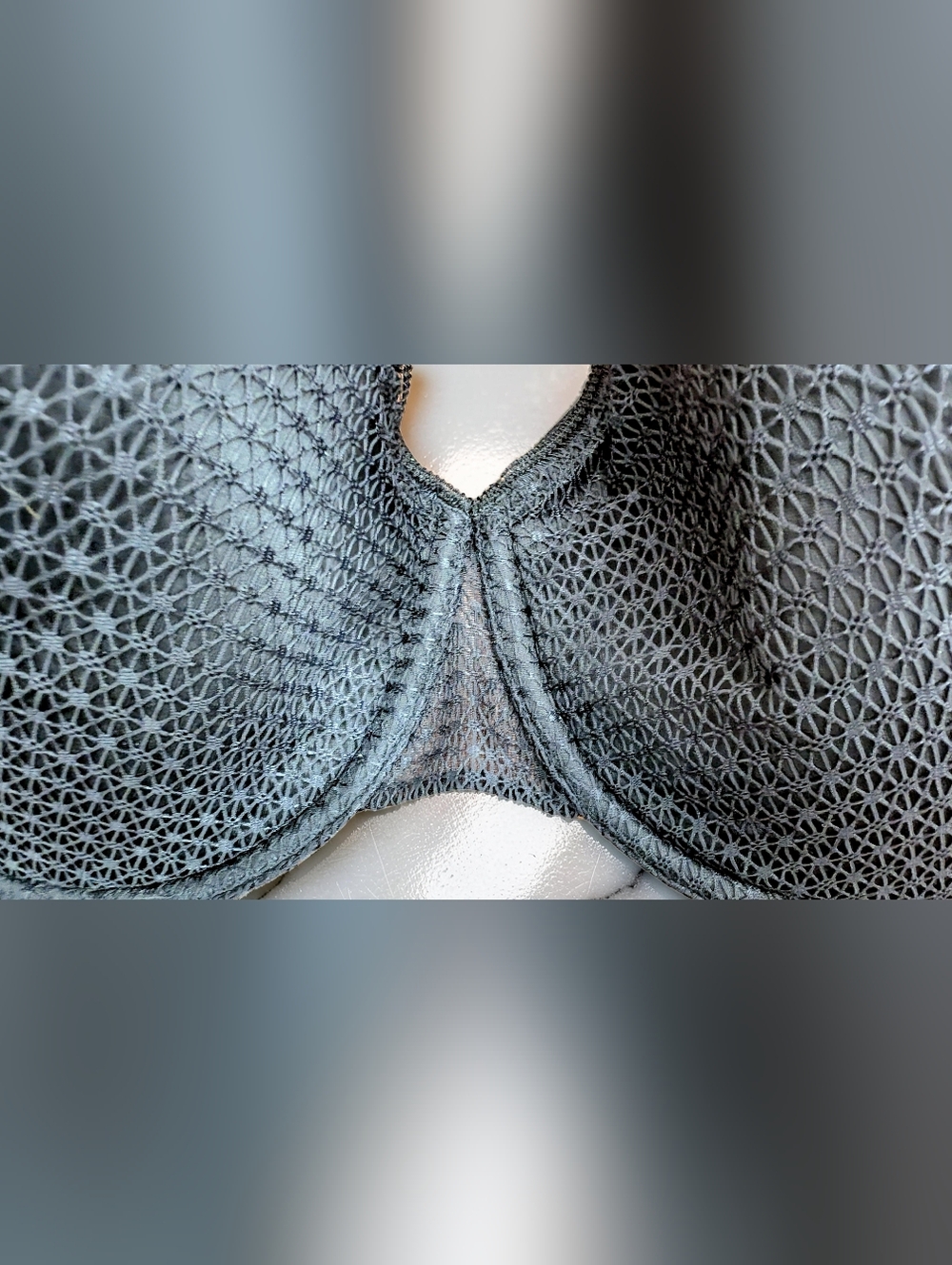 ✨ ThirdLove 36E Black Modern Mesh Demi Bra | Chic + Supportive Staple ✨ - Picture 4 of 6